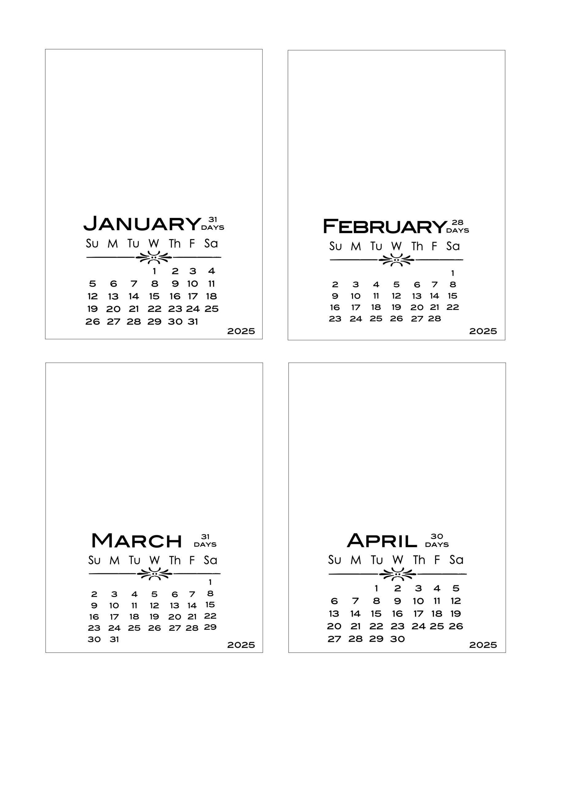 The 2025 Diy Calendar With Year Added | Scrappystickyinkymess | Diy Calendar 2025 Printable