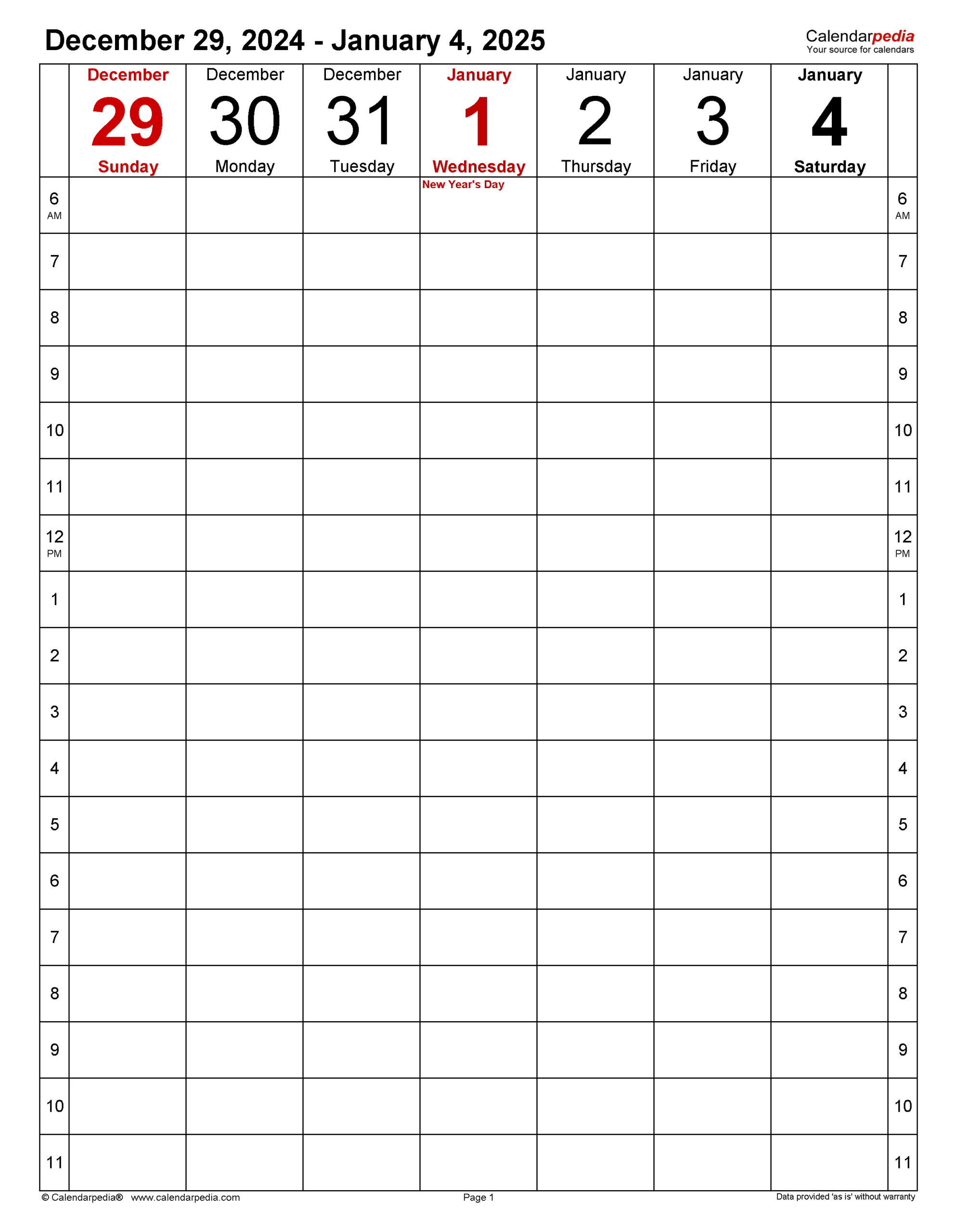 Weekly Calendars 2025 For Word - 12 Free Printable Templates | Free Printable Appointment Calendar 2025