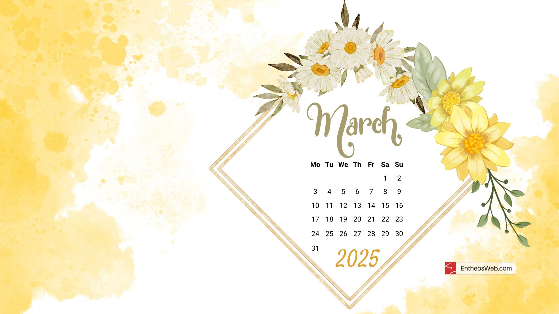 Free March 2025 Desktop Wallpaper Calendars | Entheosweb | March 2025 Calendar Background