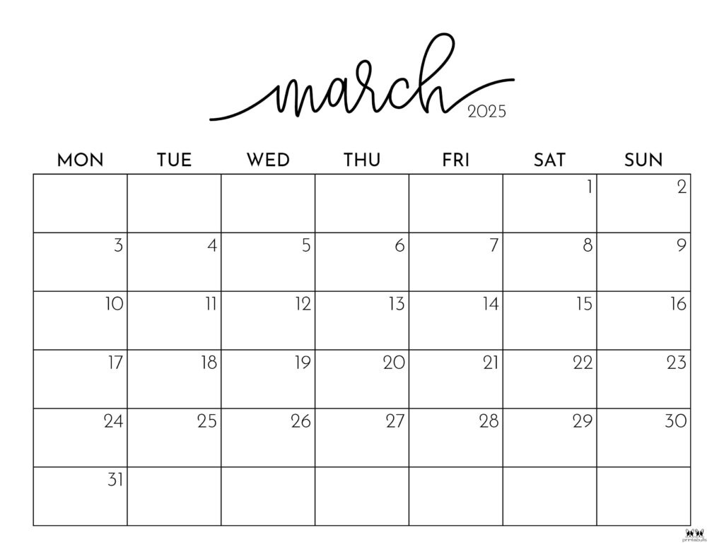 March 2025 Calendars - 107 Free Printables | Printabulls | Calendar 2025