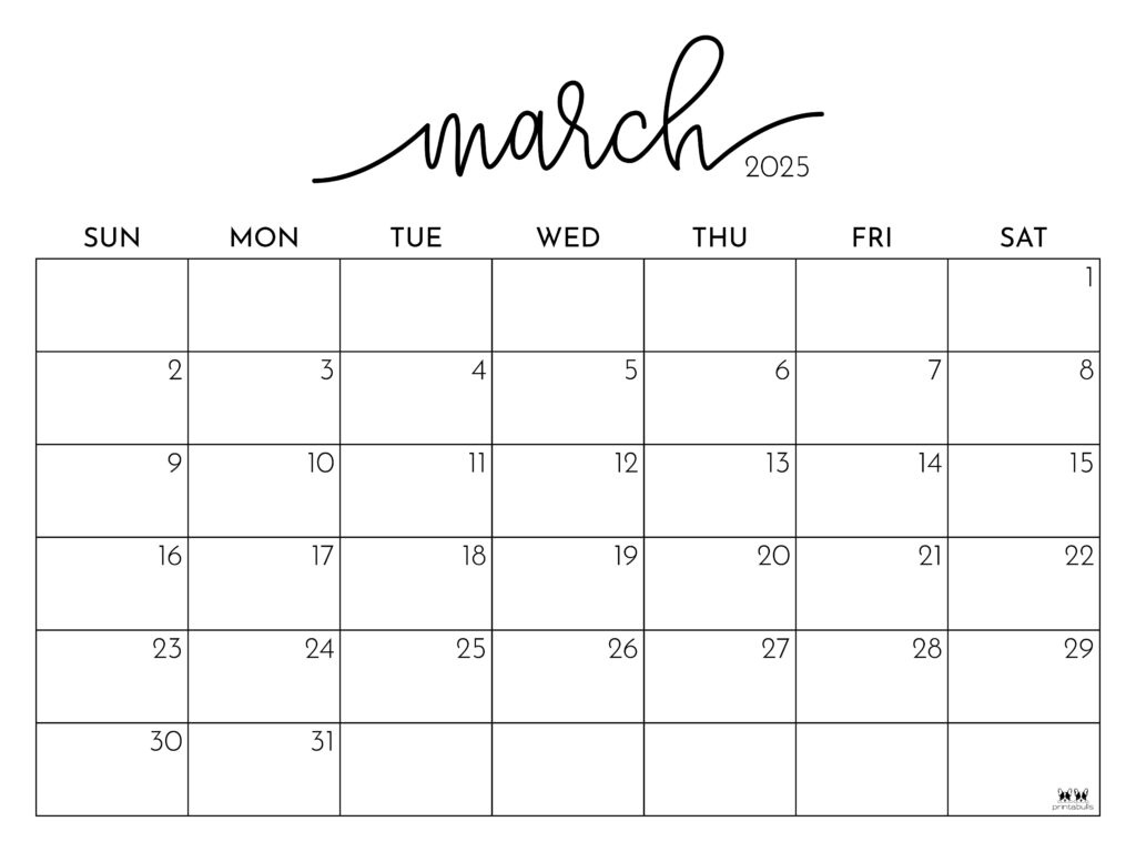 March 2025 Calendars - 107 Free Printables | Printabulls | March Whiteboard Calendar Ideas 2025