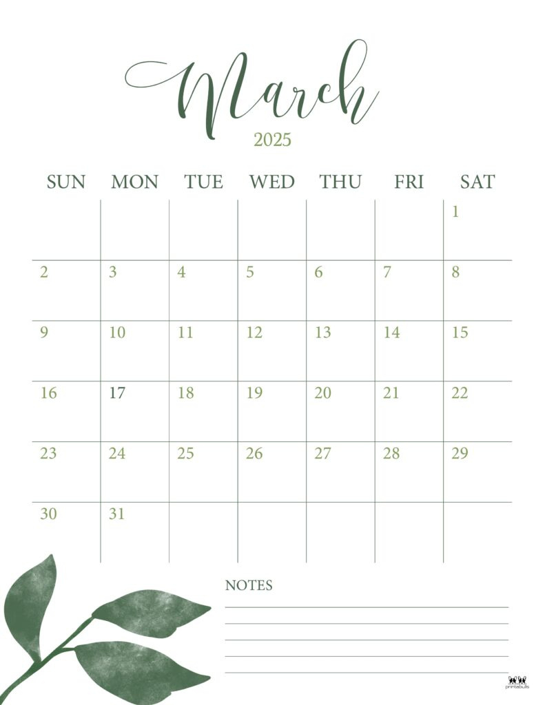 March 2025 Calendars - 107 Free Printables | Printabulls | Show Me March Calendar 2025