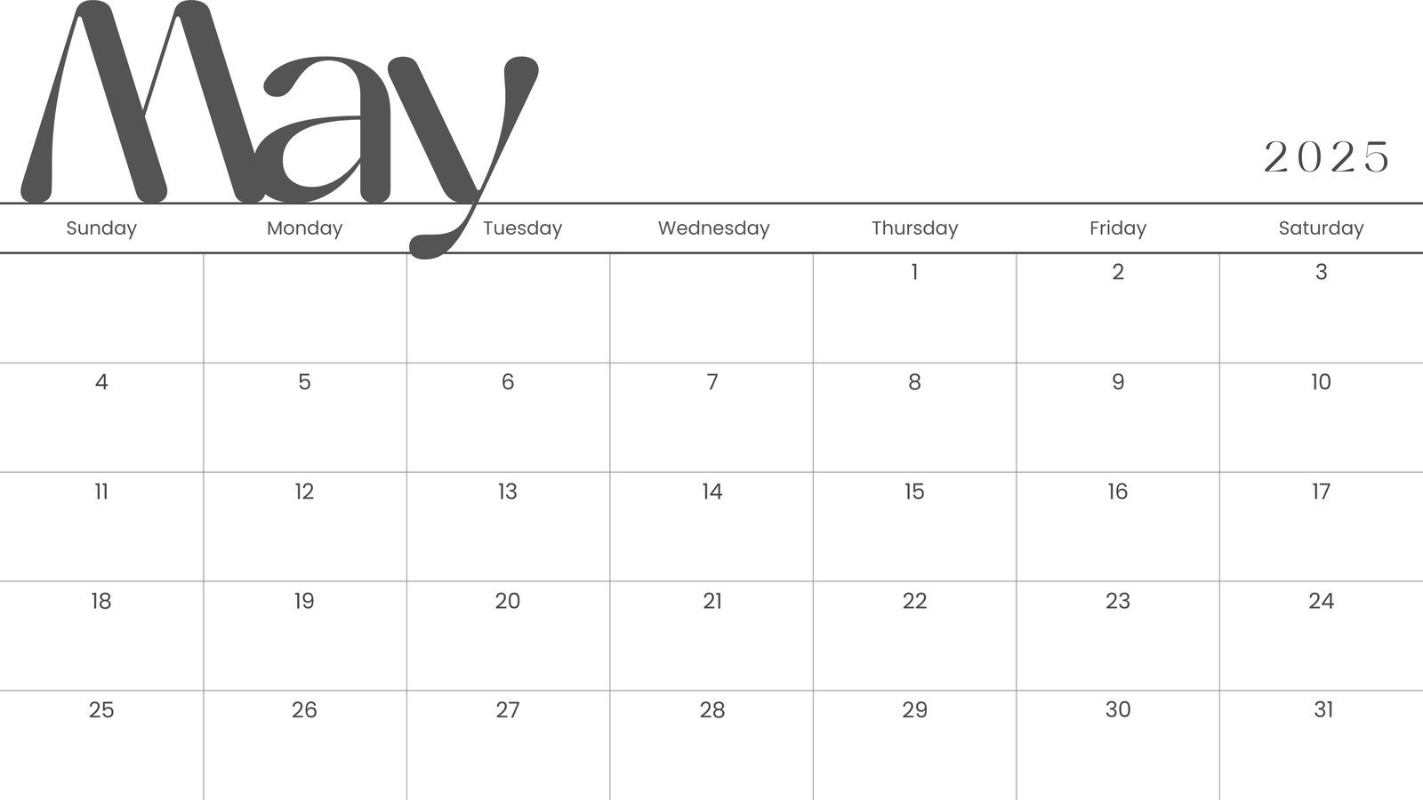Free To Edit And Print May 2025 Calendar Templates | Canva | Calendar 2025