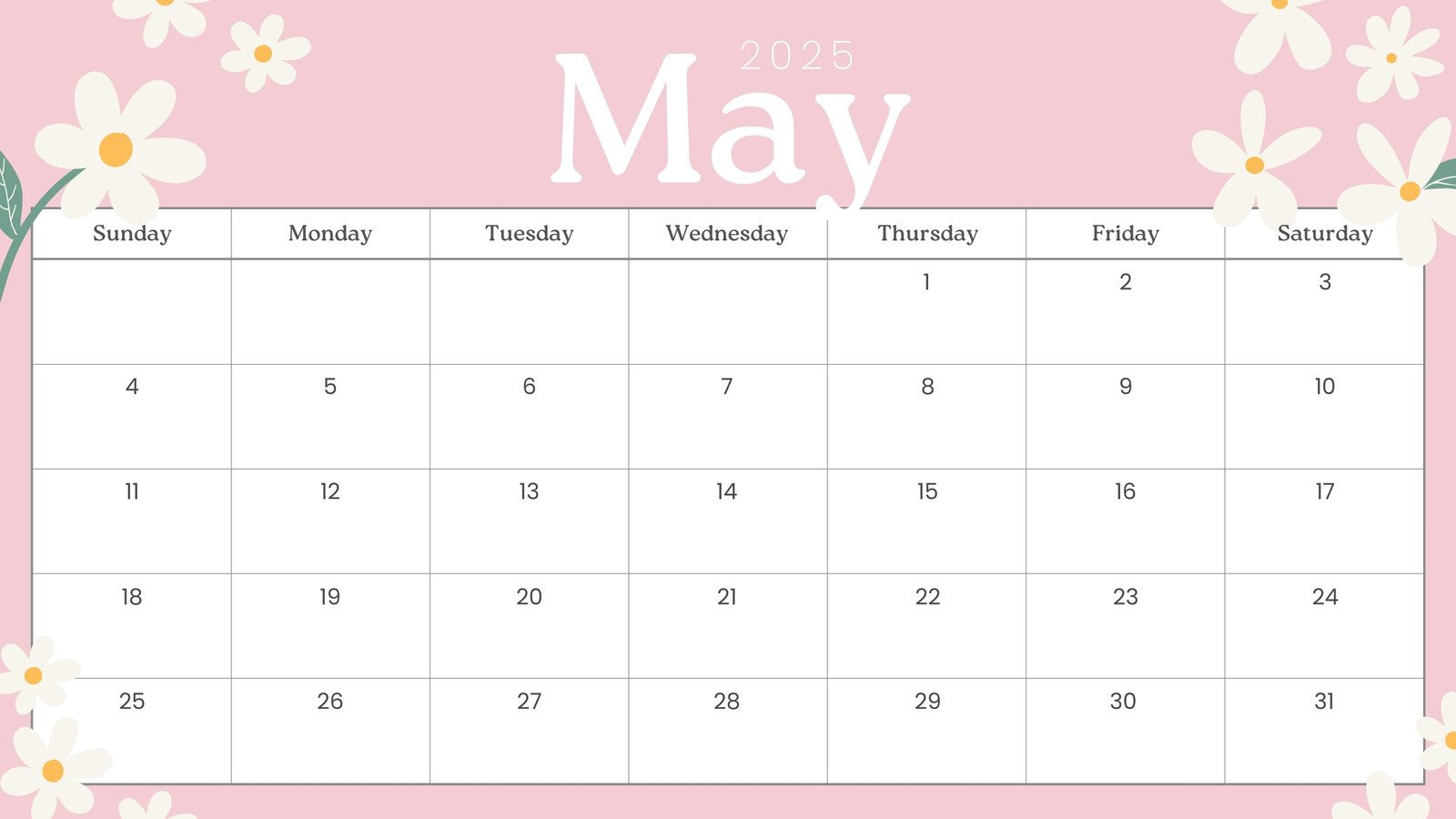 Free To Edit And Print May 2025 Calendar Templates | Canva | Cute May 2025 Calendar
