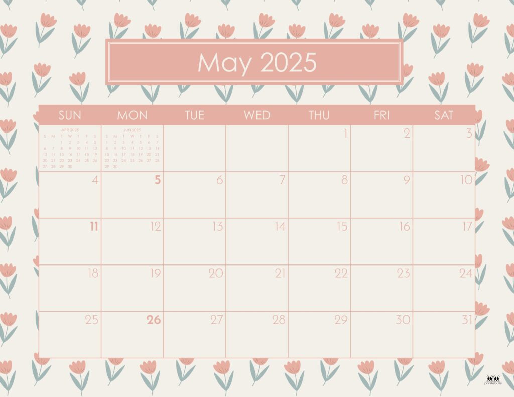 May 2025 Calendars - 107 Free Printables | Printabulls | Calendar 2025
