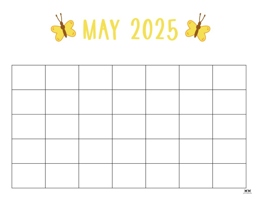 May 2025 Calendars - 107 Free Printables | Printabulls | Printable May Calendar Free 2025