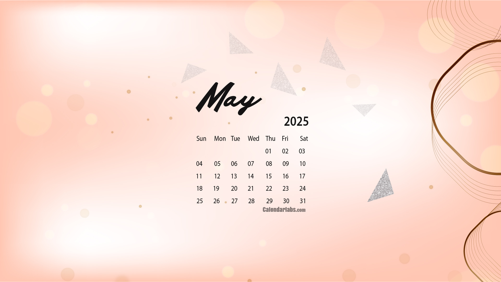 May 2025 Desktop Wallpaper Calendar - Calendarlabs | May 2025 Desktop Calendar